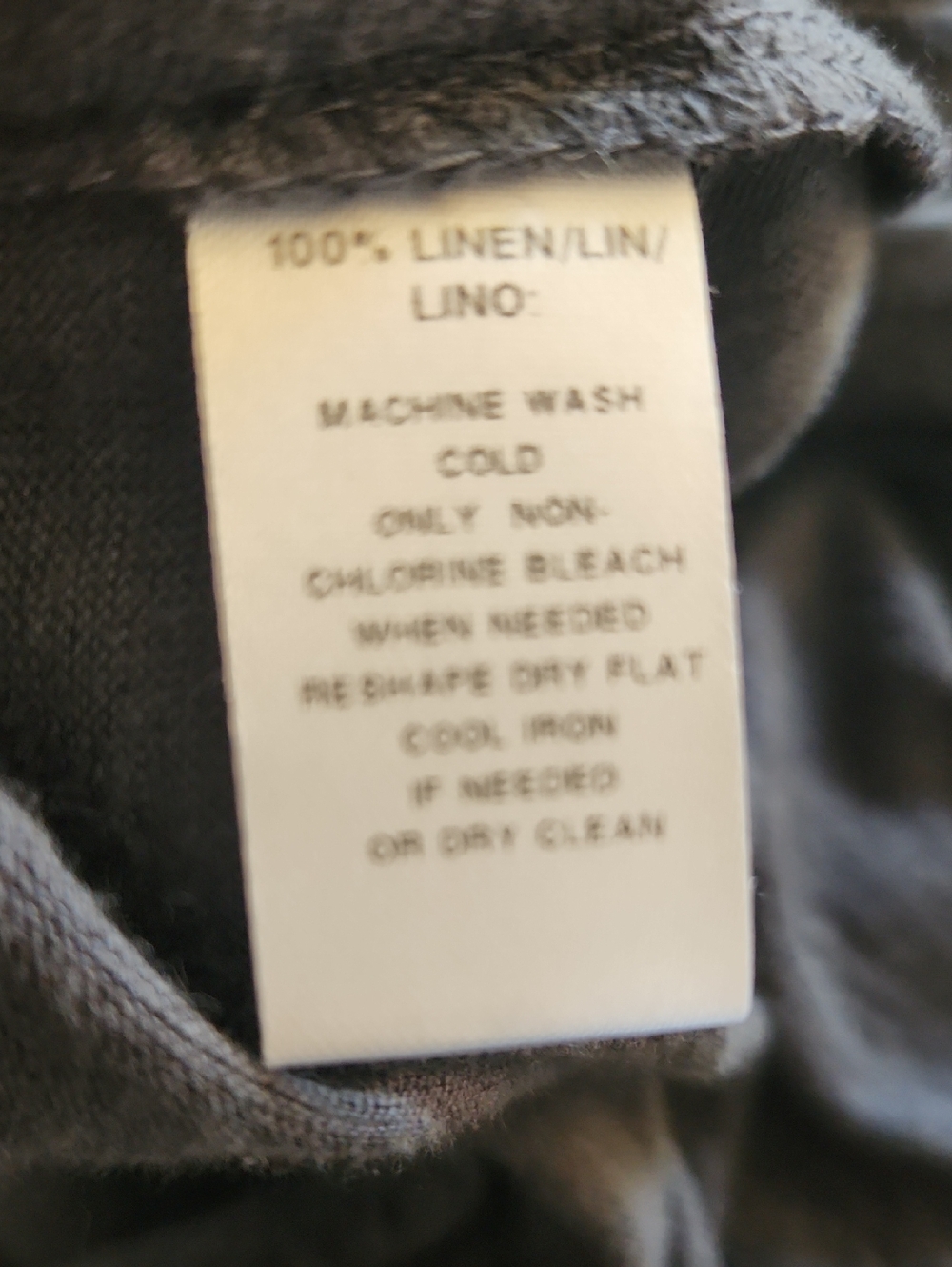 Lou & Grey Charcoal Linen Knot-Front Short Sleeve Tee - Picture 5 of 5